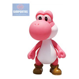 Figura De Yoshi Rosado Articulada (claudy) Super Mario Bros 