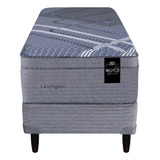 King Koil World Luxury Lexington Conjunto Sommier Color Gris 1 1/2 Plaza De 90x190cm Resortes Con Pillow