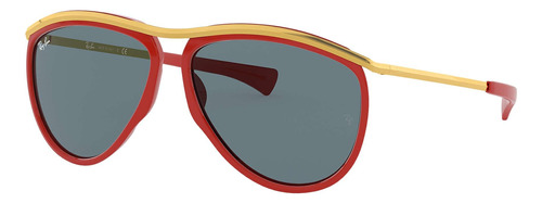 Ray Ban Rb2219 1243r5 Olympian Aviator Rojo Dorado Negro