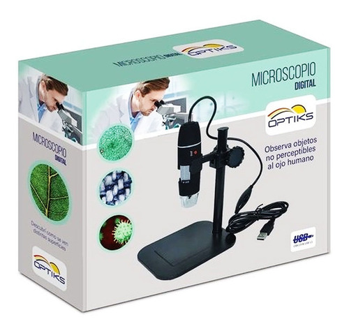 Kit Microscopio Digital Infantil Usb Negro Deluxe
