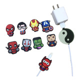 20 Pzas Protector Cable Para iPhone Dibujos Animados, Heroes