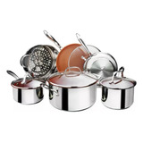 Bateria De Cocina Gotham Steel 10 Pzs Olla Sarten Vaporera