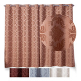 Cortina Em Tecido Jacquard Quarto Sala 4.00x2.60