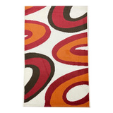 Alfombra Moderna Naranja Rojo 70x130cm Carpetshop