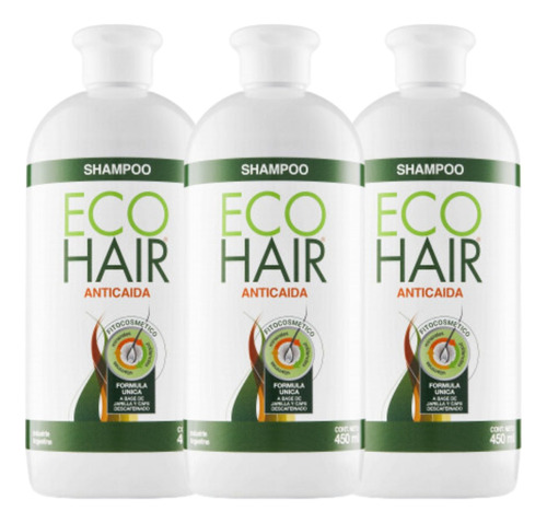 Combo X3 Ecohair Shampoo Anticaida X450ml