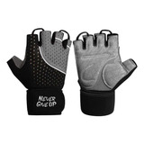 Guantes Deporte Corssfit Gym Gimnasio Ciclismo Gris