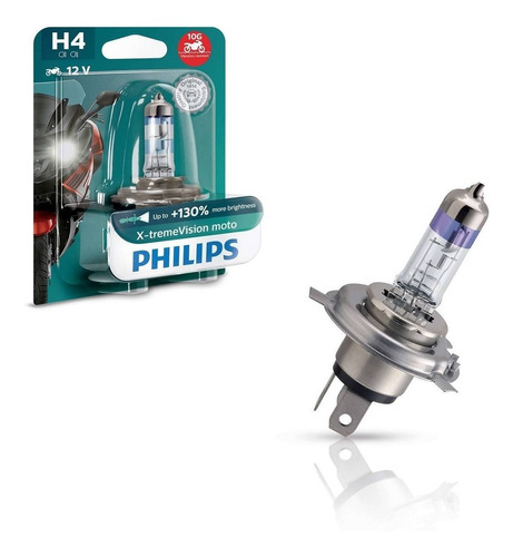  Lampada Farol Moto H4 Philips Xtreme Vision Bandit N 1250