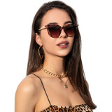 Lentes De Sol Hermosos Para Dama Mujer Premium Lente Marrón Oscuro