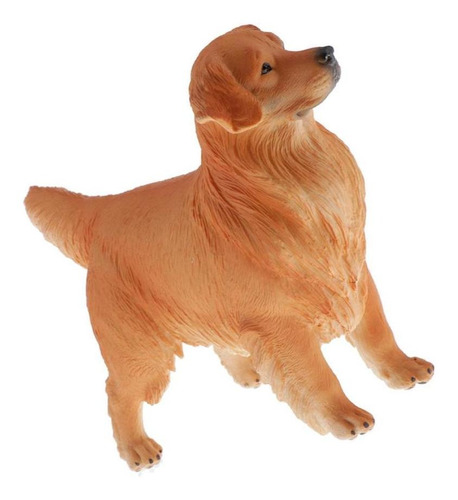 Linda Estatueta De Plástico Animal Golden Retriever Cão De
