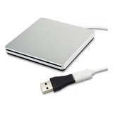 Lectora Grabadora Cd/dvd Externa Portátil Con Usb/c Plata