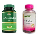 Coenzima Q10  120 Cápsulas  + Colágeno Fortificado  - Pack 