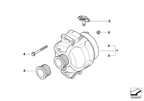 Bmw Polea Del Alternador X3 E60 E82 E90 Original 12317560483 Foto 2