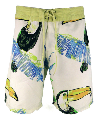 Bermuda Tactel Estampada Surf - Praia Qualidade Premium