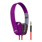 Audífonos Mitzu Alámbricos Mh-5028pr Morado Plegables End Color Violeta