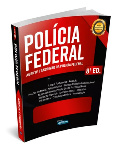 Agente E Escrivão Polícia Federal Pf 8ª Edição - Ed. Alfacon