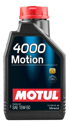 102814 Aceite Mineral 1l 15w50 4000 Motul