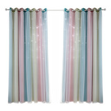 Cortinas Coloridas, Para Niñas, 63 Pulgadas De Largo (rosa)