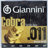 Encordoamento Violão Giannini Cobra 011 Bronze 80/20
