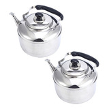 2 Teteras Whistling Kettle De Acero Inoxidable, 4 Litros [u]