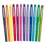 Kit Estojo Caneta Hidrográfica Flair Papermate 12 Cores 