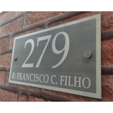 Número Residencial De Casa  Placa Em Espelho De Vidro Top