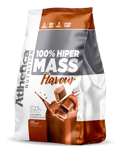 100% Hiper Mass Flavour Sabor Chocolate 2.5kg Atlhetica 