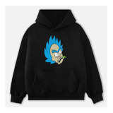 Buzo Canguro Algodón Hoodie Rick & Morty Rick Sanchez Cara