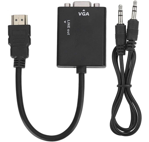 Adaptador Conversor Hdmi A Vga Con Audio