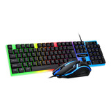 Set Teclado Y Mouse Gamer Rgb Multicolor