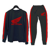 Conjunto Buzo Y Pantalón Jogging De Honda Marca Logo Adulto