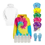 Sudadera Blanca Con Kit Para Diseño Tie Dye Espiral