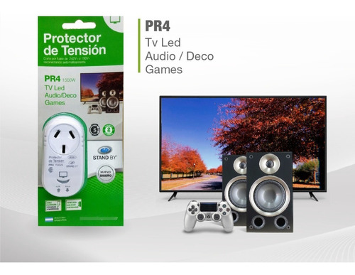 Protector Tension Tv Smart Electrodomestico Led Corte De Luz