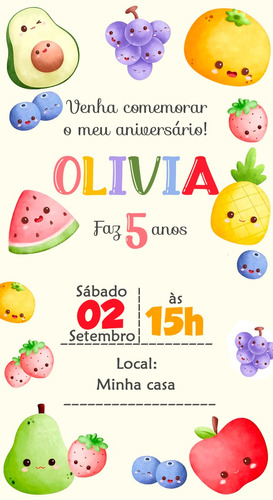 Convite Virtual Frutas