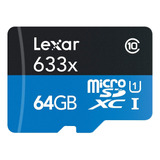 Cartão De Memória Lexar Micro Tf Sdxc 64gb 633x U3 A1 V30