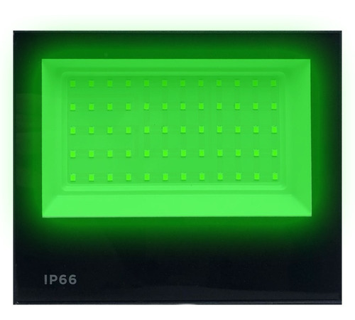 Kit 3 Refletor Holofote 100w Luz Verde A Prova D' Agua