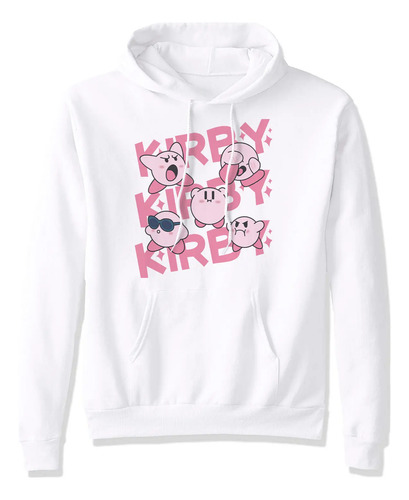 Sudadera Kirby Bola Rosada Video Juego Caras Letras Star