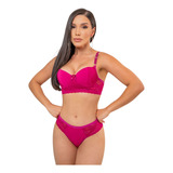 5 Conjuntos Lingerie Atacado Renda Luxo Calcinha Sutiã Bojo