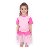 Disfraz Infantil Vestido Princesa Peach Super Mario Bros