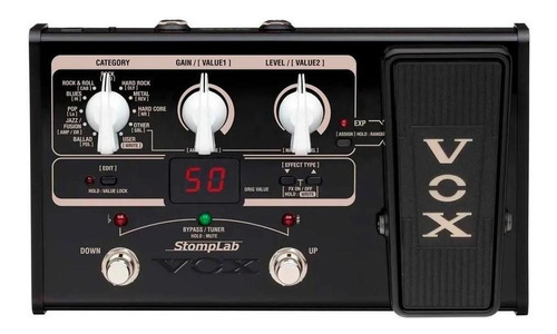 Pedal De Efecto Vox Stomplab Iig  Negro