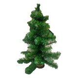 Arbol Navideño 80cm Verde Base Madera