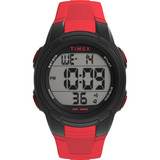 Timex Unisex T100 Watch - Black Strap Digital Dial Black