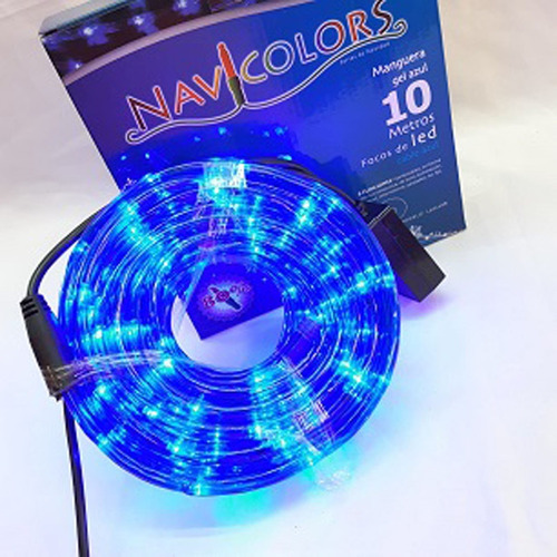 3 Pzs Luces Navideñas Manguera Led Azul Series Navideñas