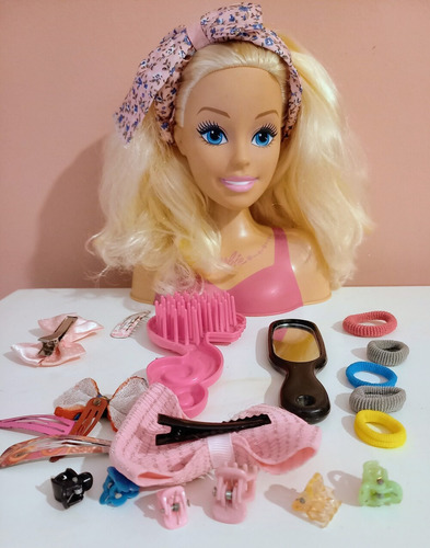 Barbie Muñeca Cabeza Para Peinar Con Accesorios Mattel 2011