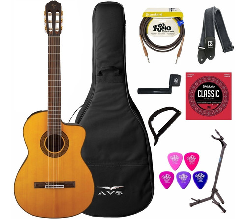 Violão Takamine Gc5 Ce Nylon Eletrico Nat + Kit