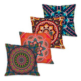 Capas De Almofada Decorativas Mandalas Multicollor Dcorô