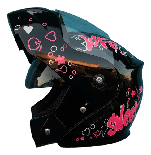 Casco De Moto Abatible Para Mujer 