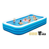 Piscina Inflable Extra Grande Con Asiento, 130 X72 X22  Para