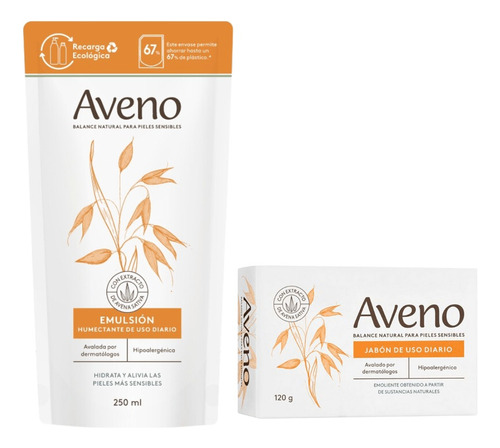  Kit Aveno Emulsión Refill + Jabón