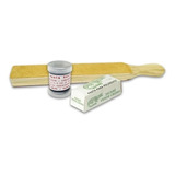 Kit Afiação Strop Couro + Pasta Diamantada + Pasta Jacaré