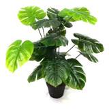 Planta Artificial Decorativa Monstera Con Macetero 60cm